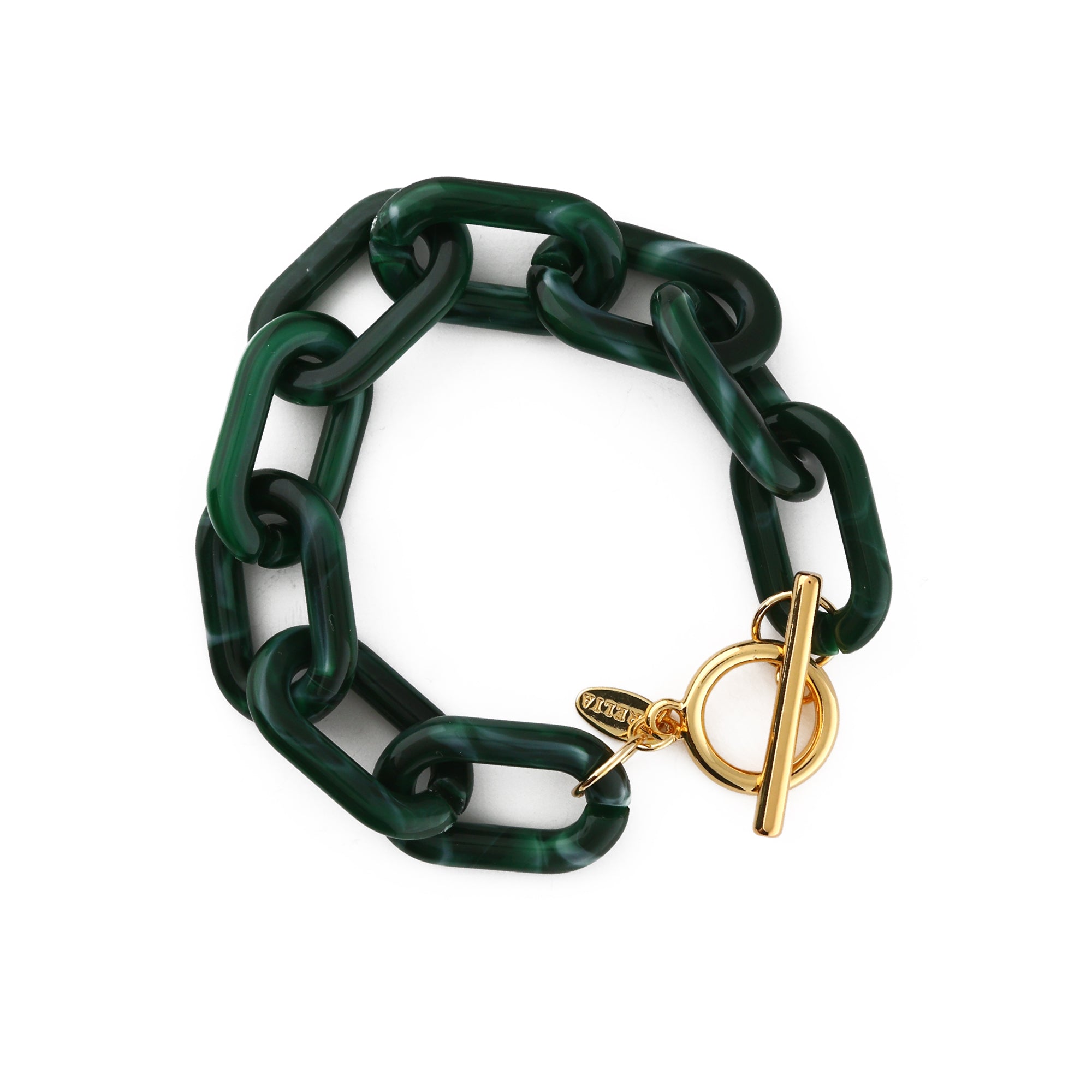 Emerald Resin T-Bar Bracelet - Orelia London