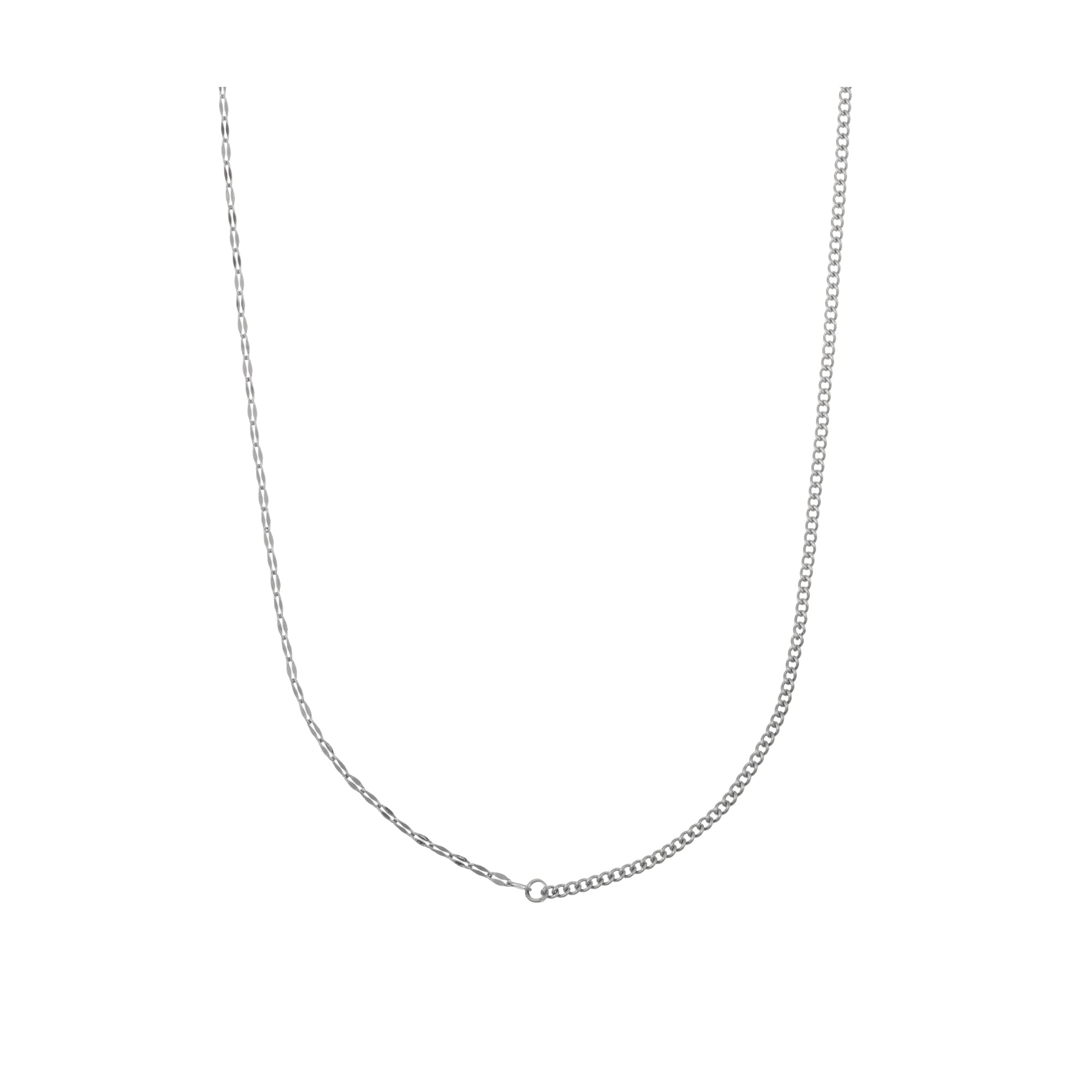 Mixed Delicate Chain Necklace - Silver - Orelia & Joe