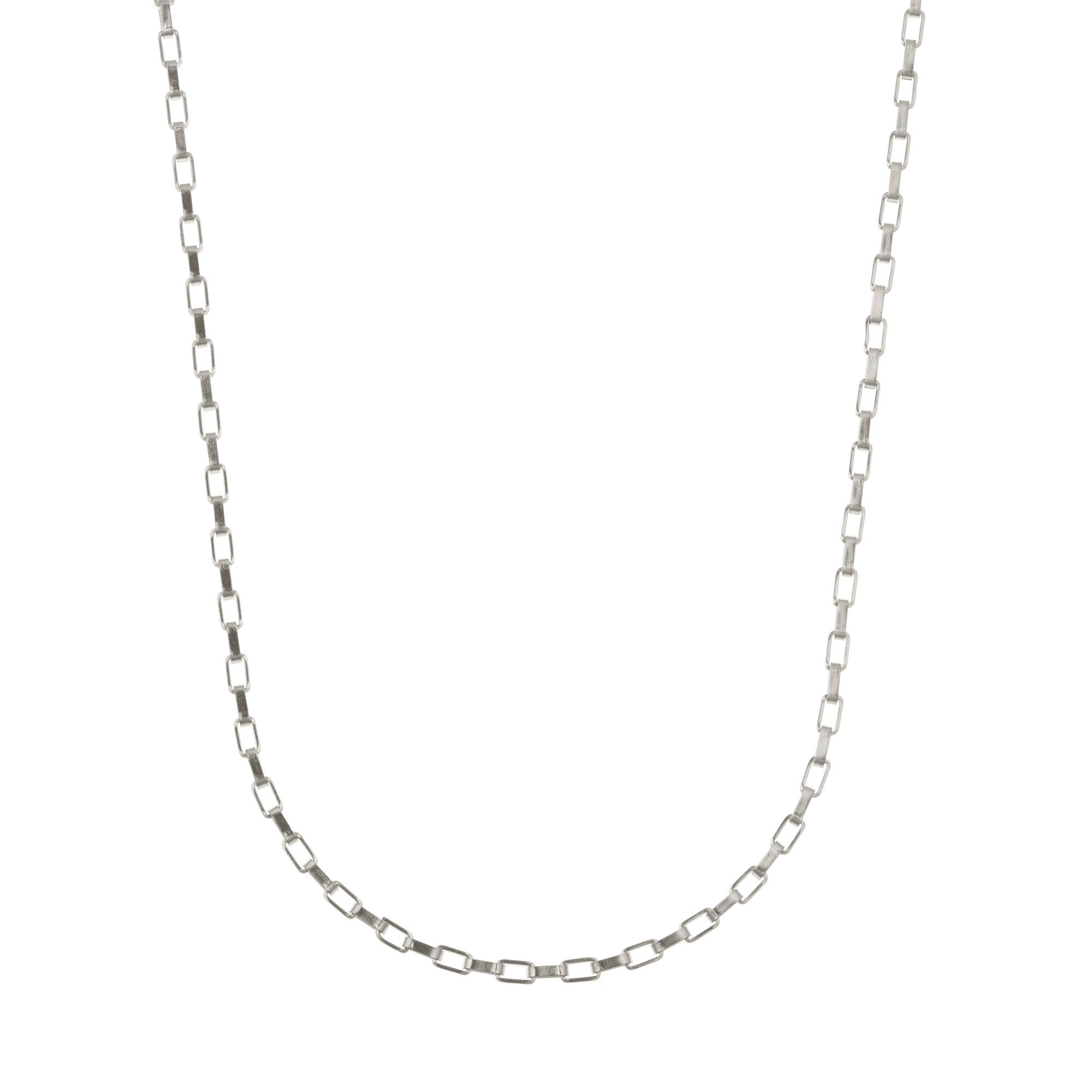 Square Link Chain Necklace - Silver - Orelia & Joe