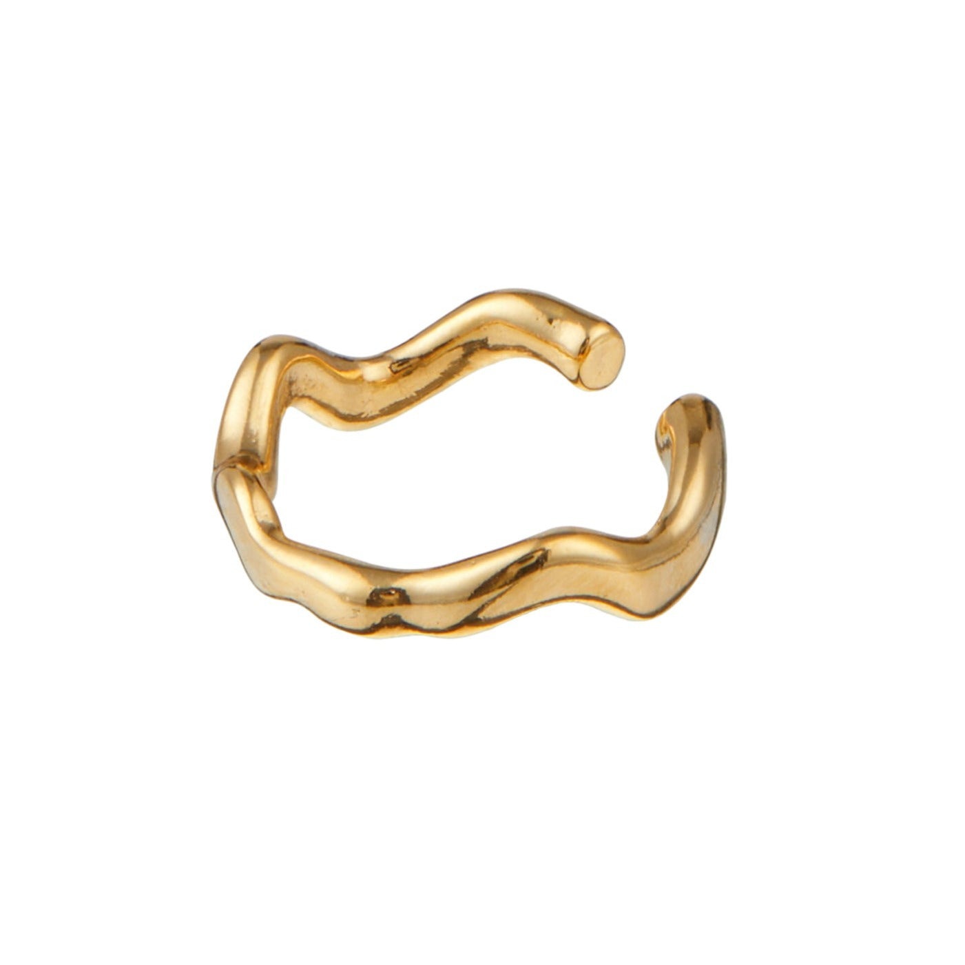 Organic Wave Ear Cuff - Gold - Orelia London