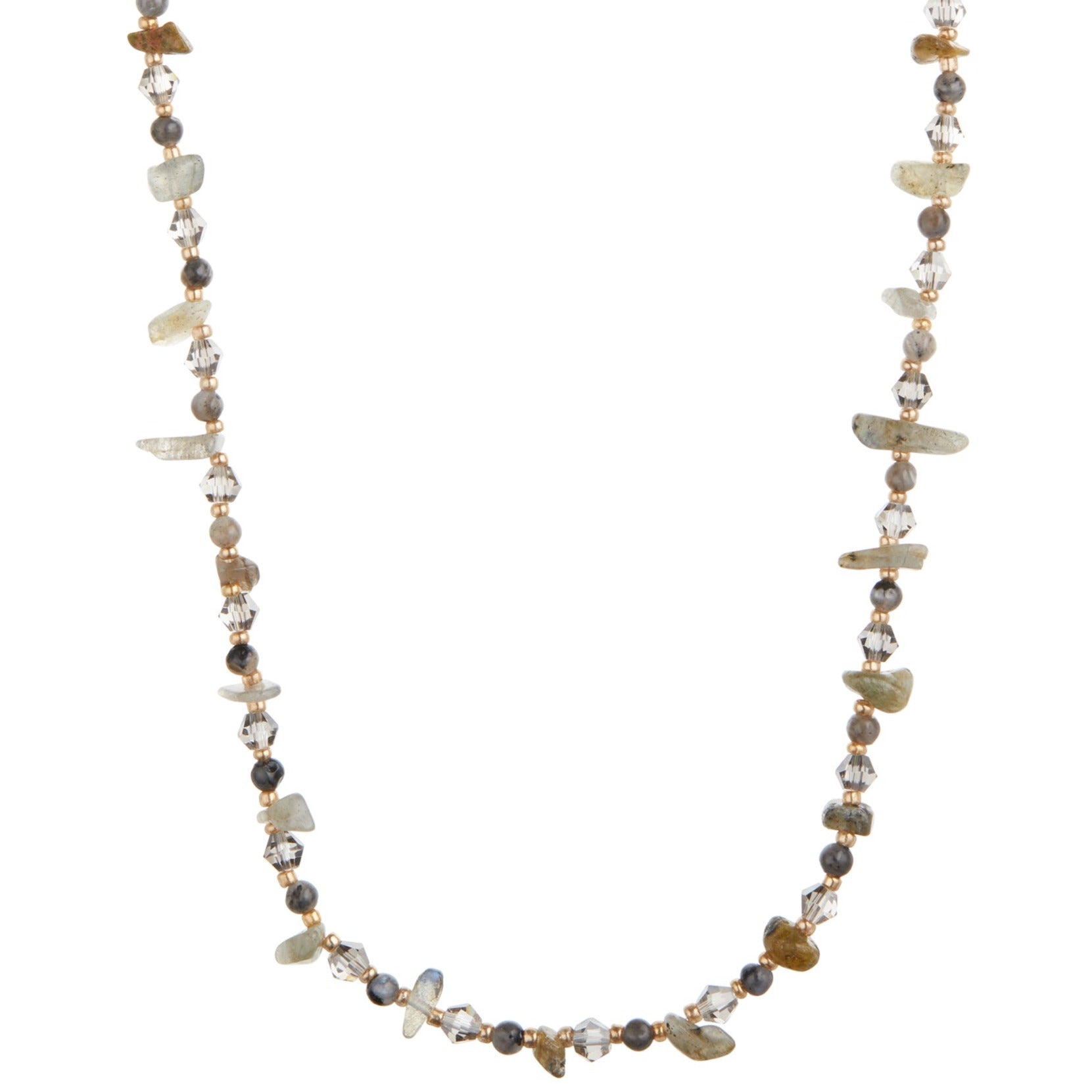 Labradorite Chip Necklace - Orelia London