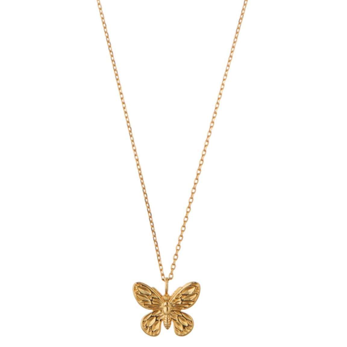 Metal Butterfly Necklace - Gold - Orelia London