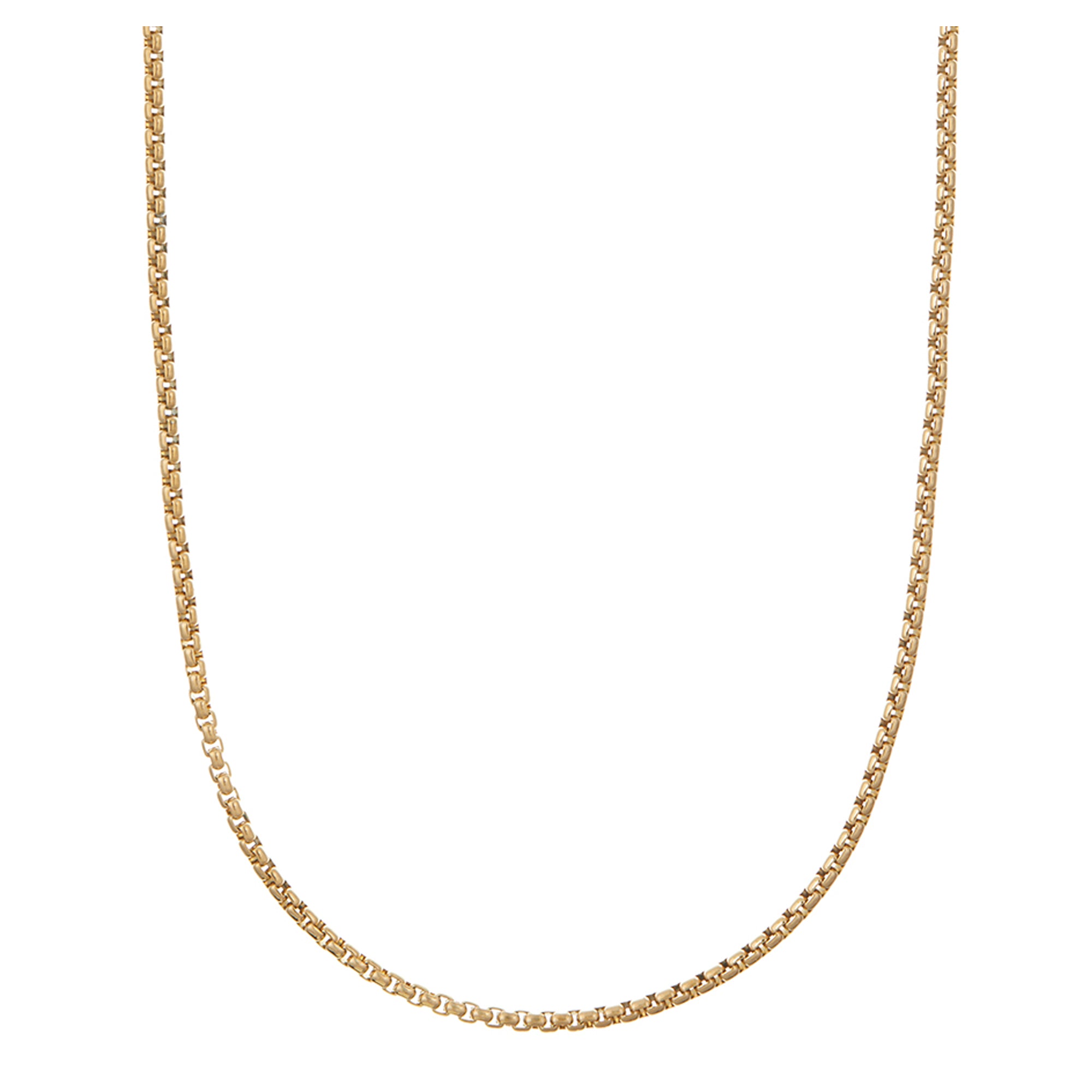 Round Box Chain Necklace - Gold - Orelia & Joe