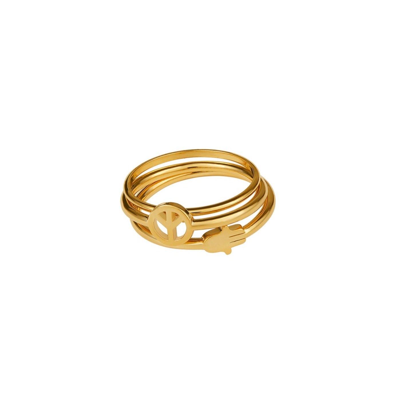 Spiritual Charm Ring Stacking Set S/M - Orelia London