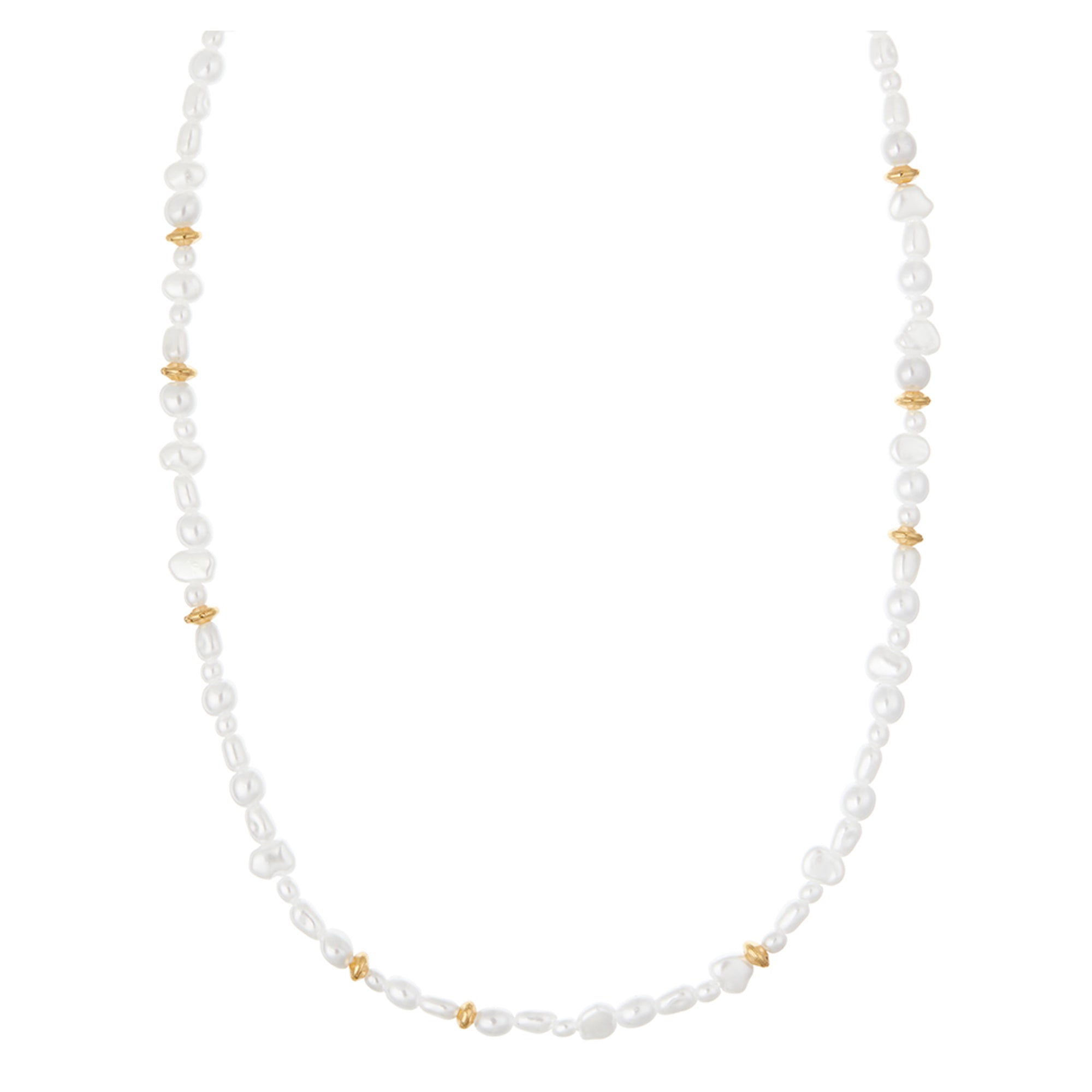 Mixed Pearl & Gold Bead Necklace - Orelia London