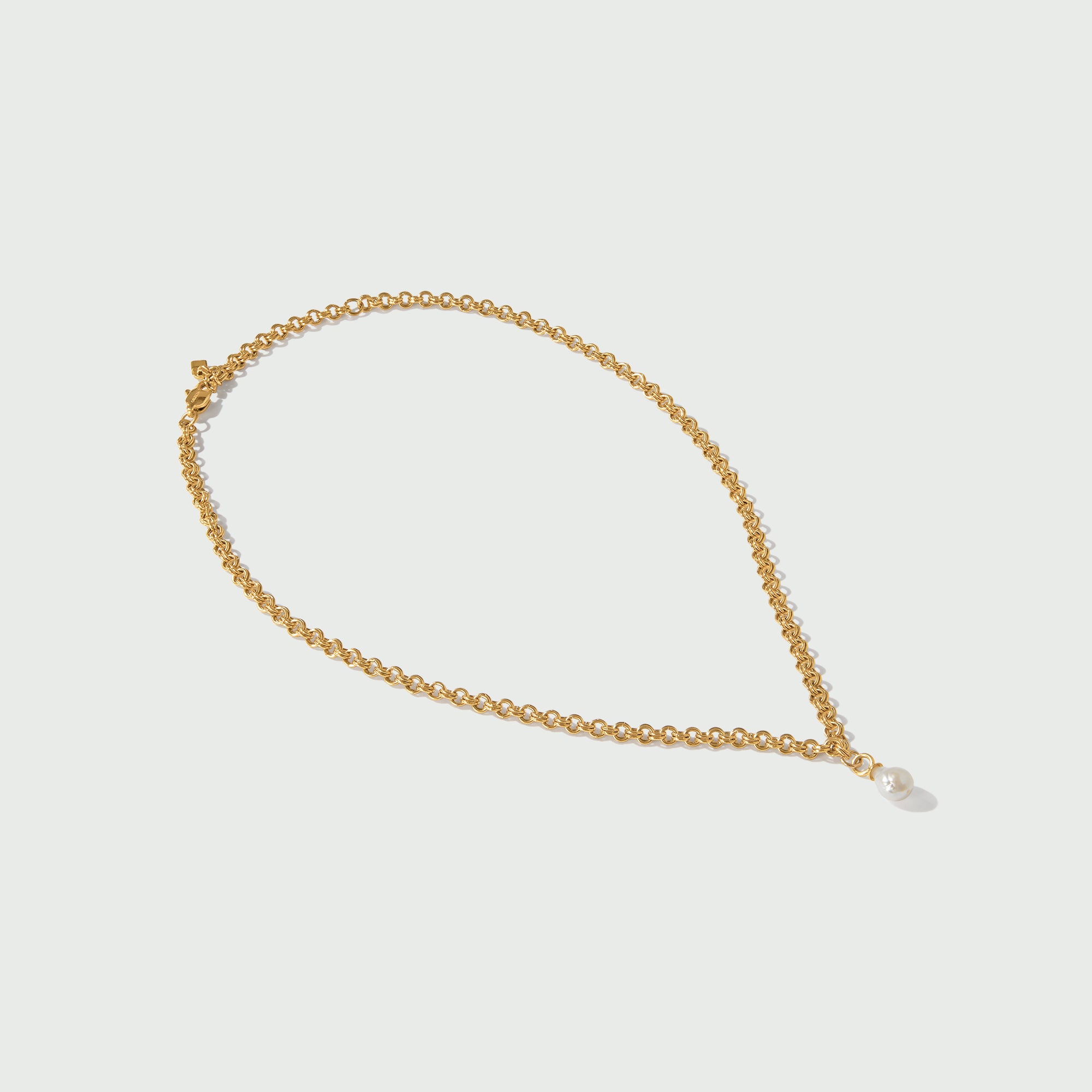 LUXE Chain & Pearl Necklace - Orelia LUXE