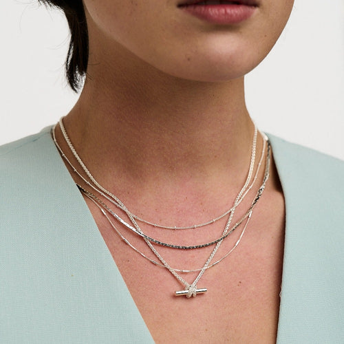 Large Letter Necklace On Open Link Chain – S in Gold - Orelia London