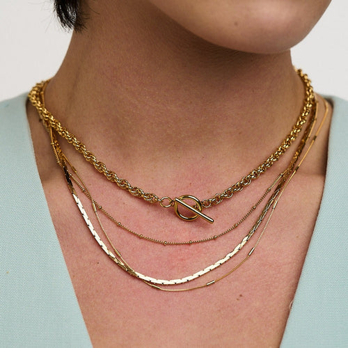 Layered Necklace Separator - 3 Chain Silver
