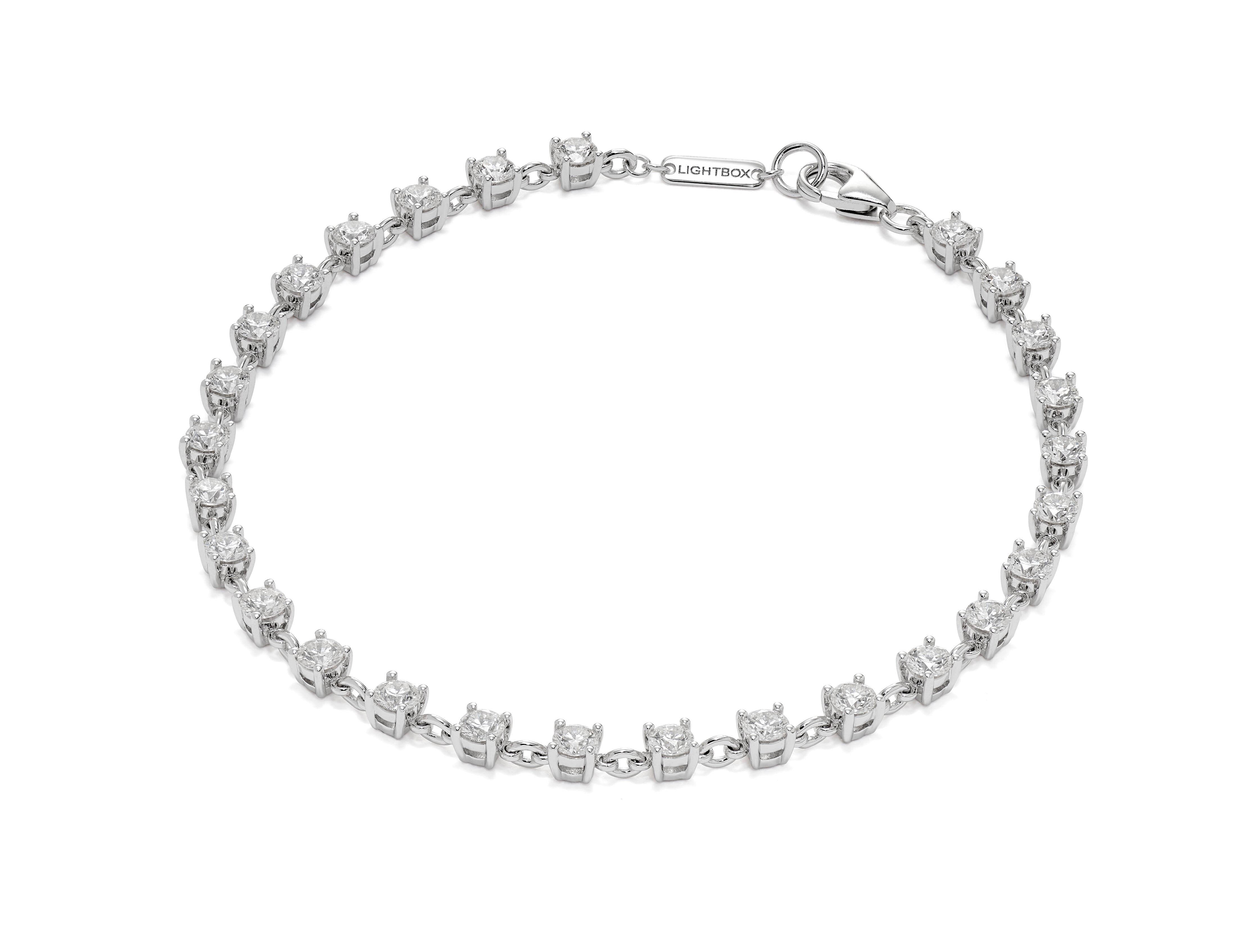 Lightbox Lab-Grown Diamond 2ct. tw. Link Bracelet | White White / 10k White Gold