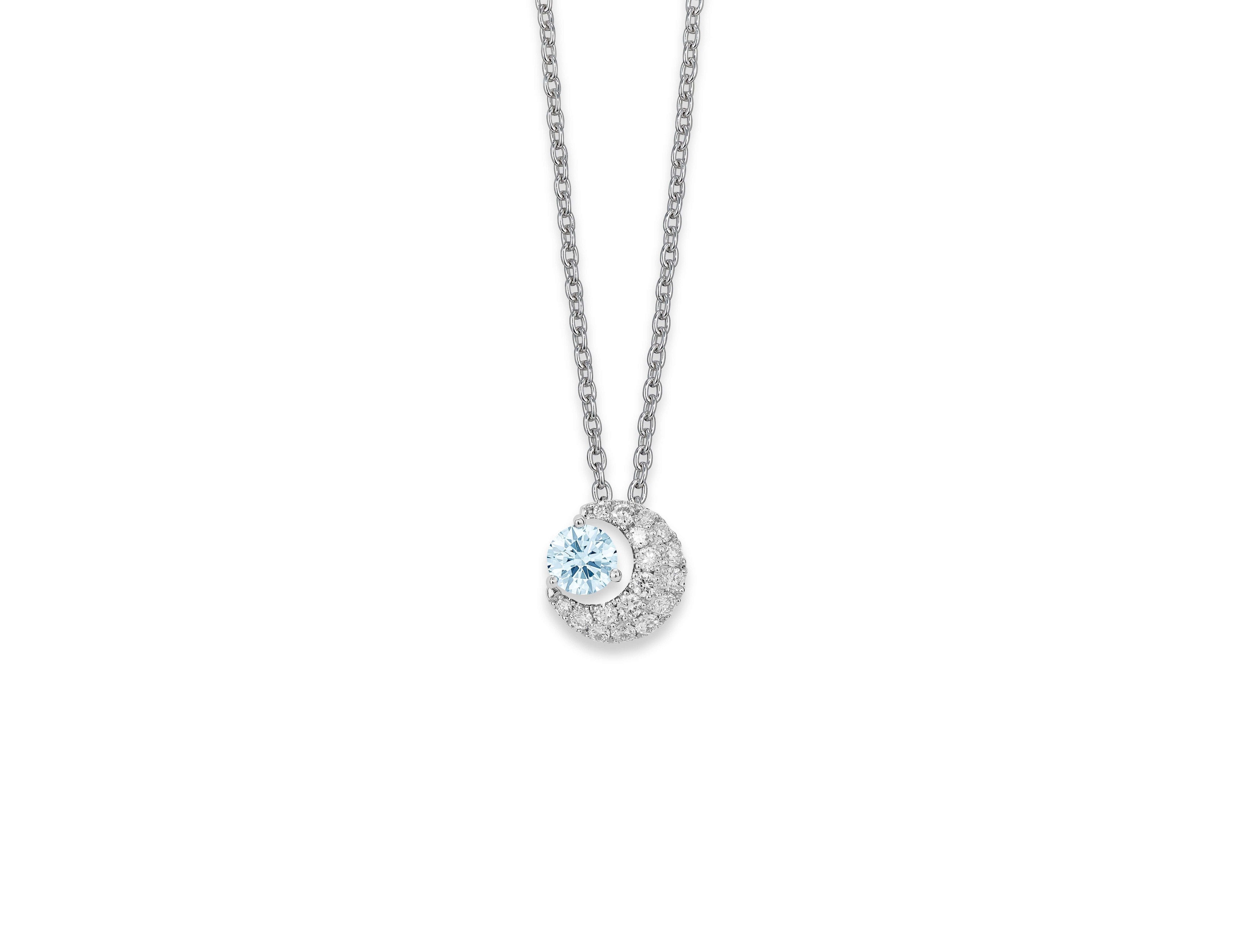 Lightbox Lab-Grown Diamond LB Blue Moon Pendant | Blue Sterling Silver