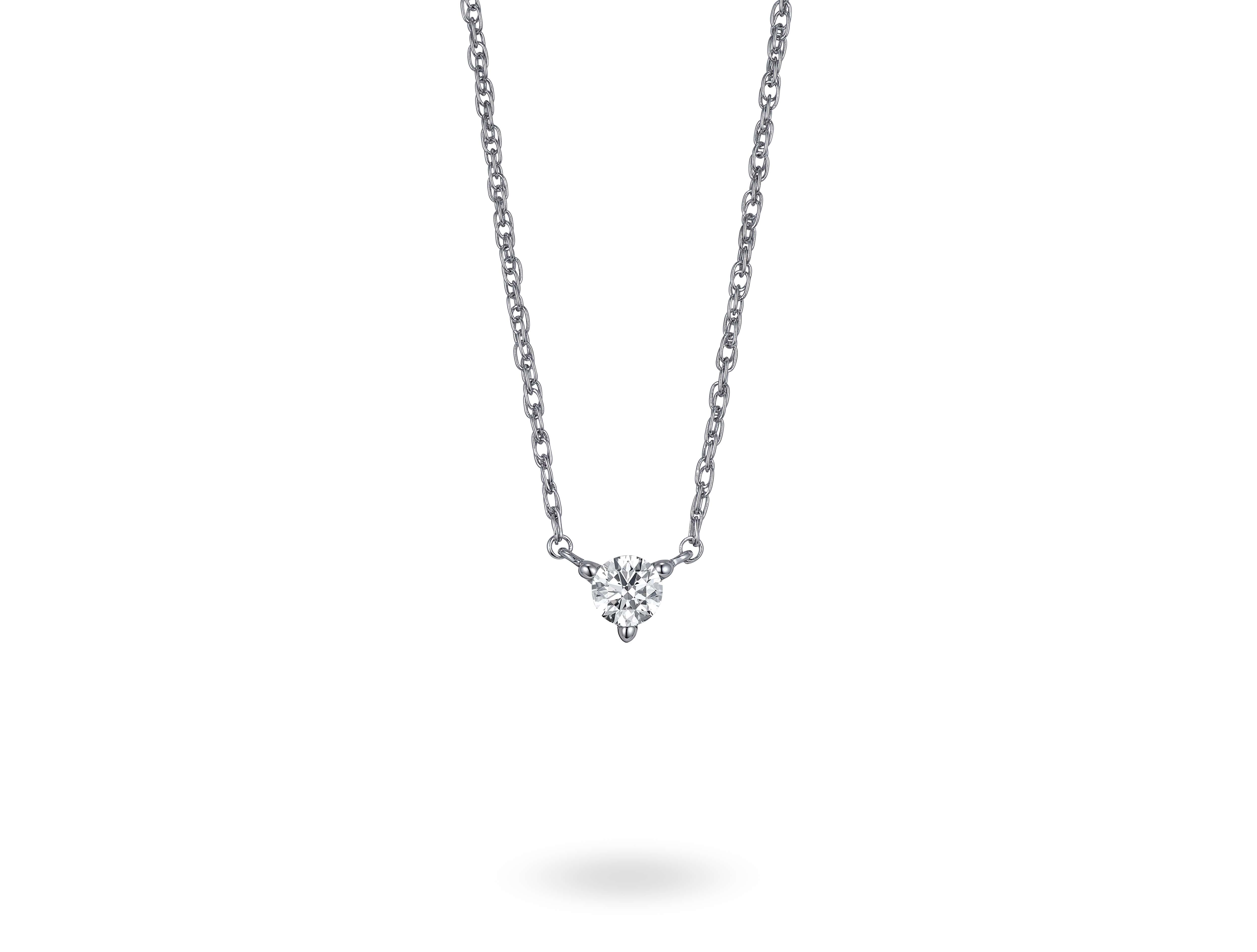 Lightbox Lab-Grown Diamond 1/8ct. Mini Solitaire Pendant | White Sterling Silver