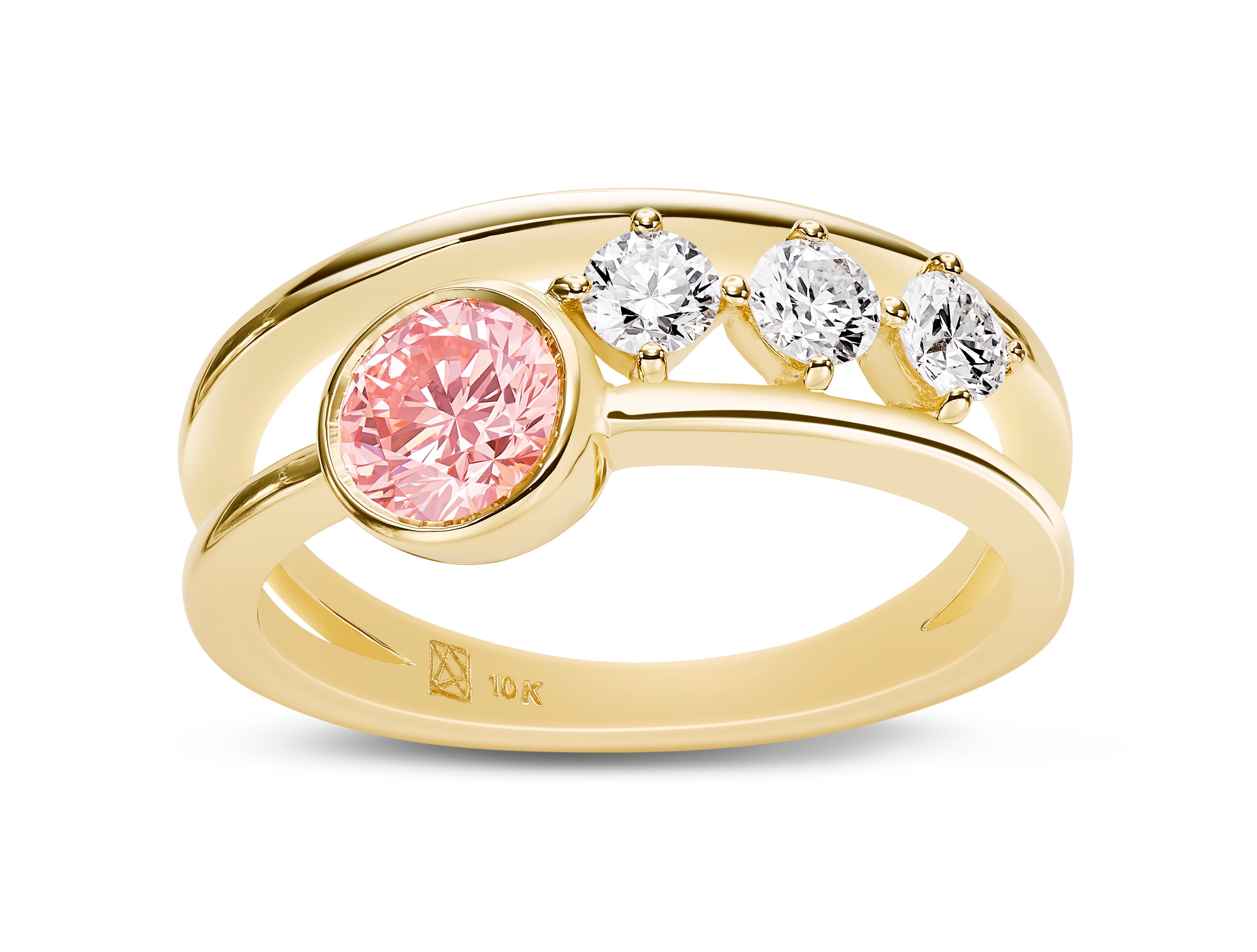 Lightbox Lab-Grown Diamond 1ct. tw. Organic Twist Ring | Pink Pink / 7