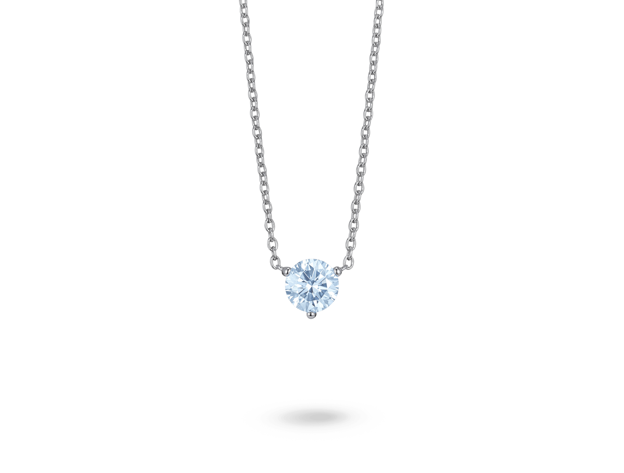 Tiffany 18k White Gold Diamond T T1 Circle Pendant Necklace