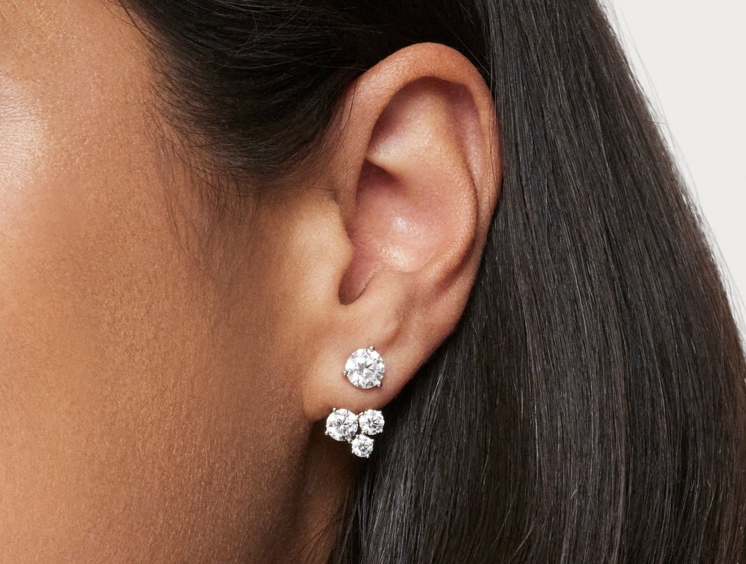 Round Diamond Halo Earring Jackets