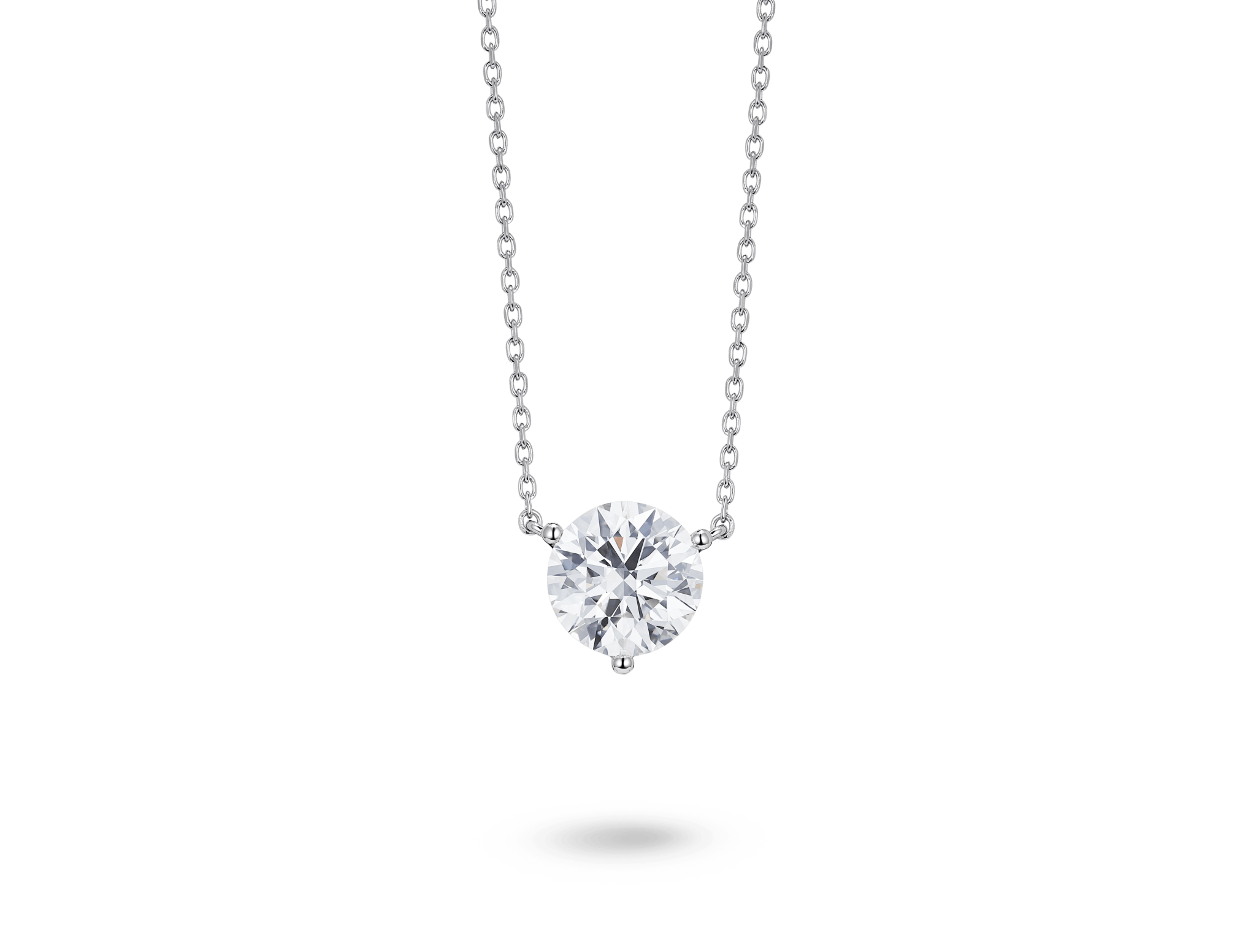 Lab-Grown Diamond 2ct. Round Brilliant Solitaire Pendant | White