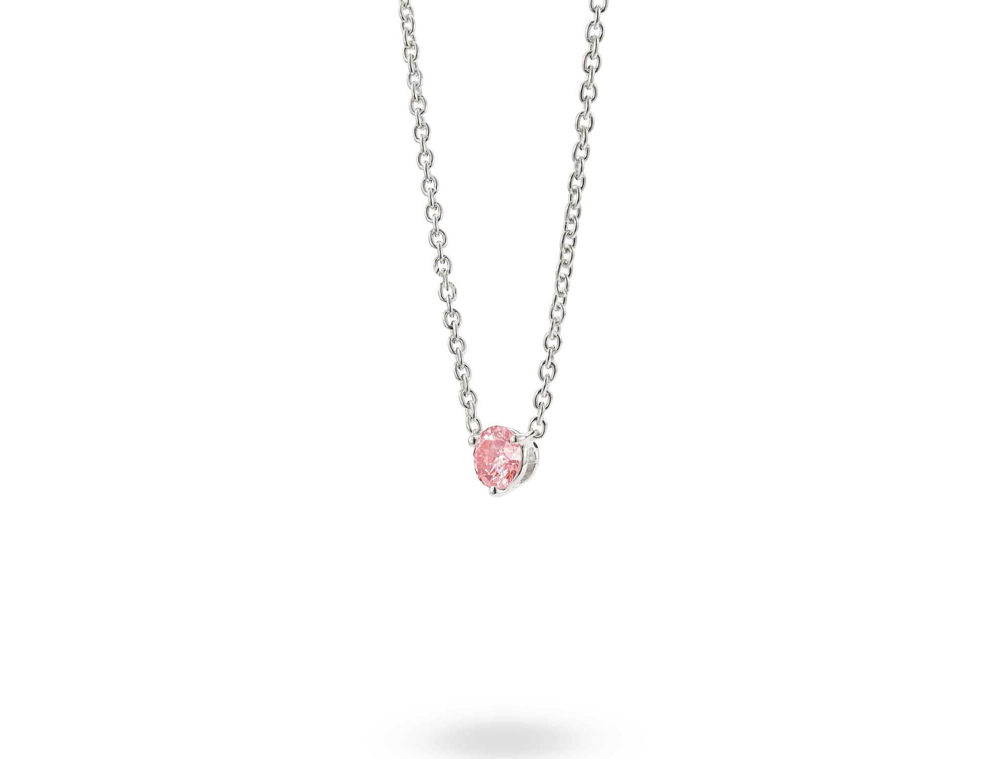 Amazon.com : OBCPD 10 * 12MM Pink Crushed Ice Diamond Necklace for Women  100%-S925 Sterling Silver Jewelry Wedding Gift : Sports & Outdoors