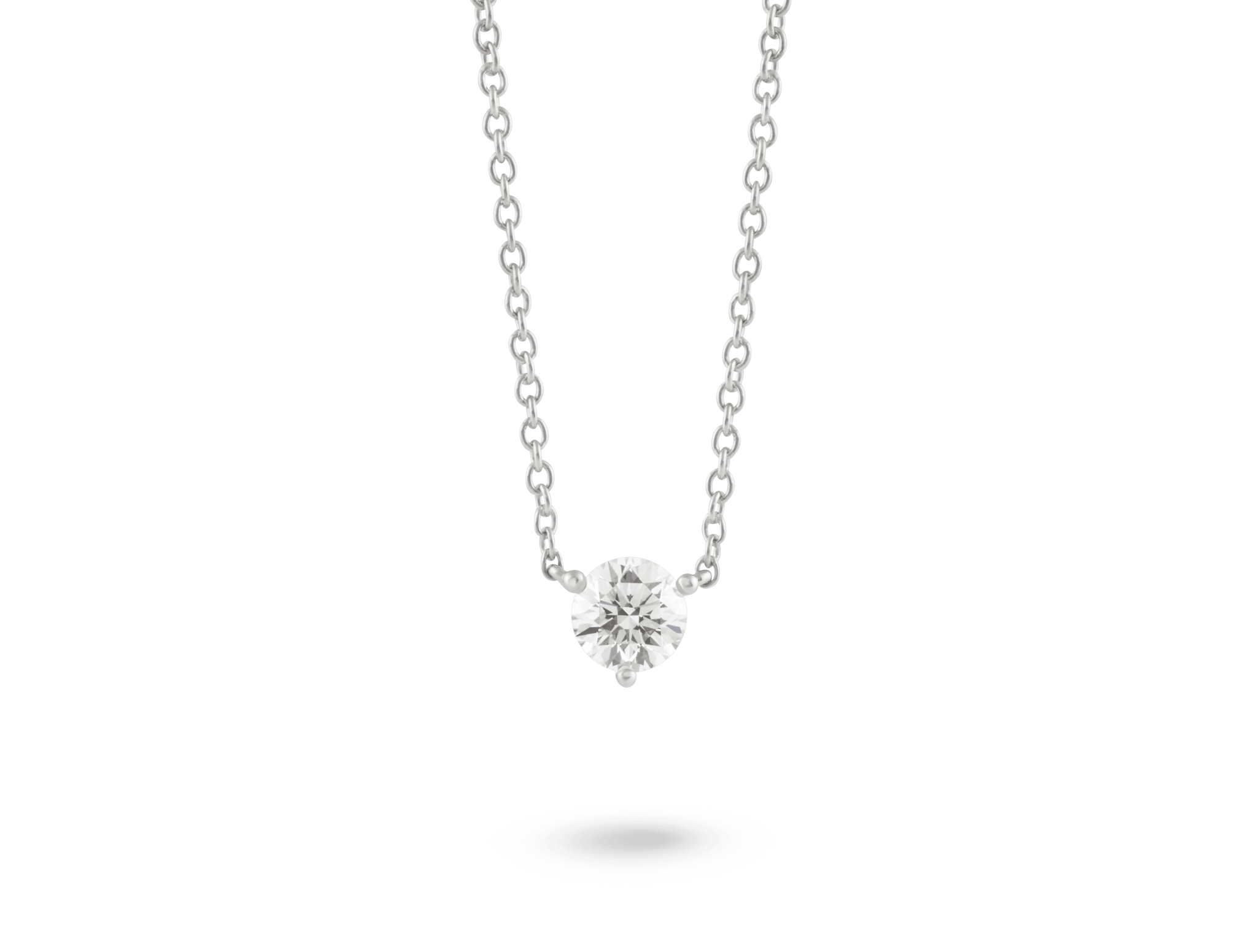 Sterling Silver Solitaire Necklace Moissanite Necklace – MomentWish Jewelry