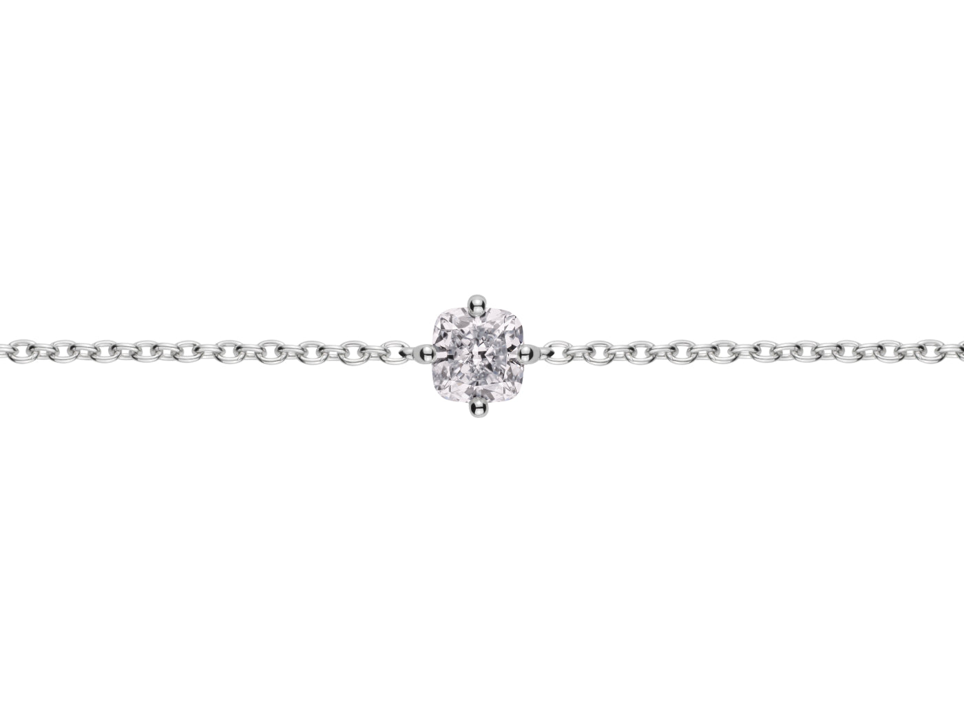 Lightbox Lab-Grown Diamond 5/8ct. tw. Cushion Bracelet | White White / Sterling Silver