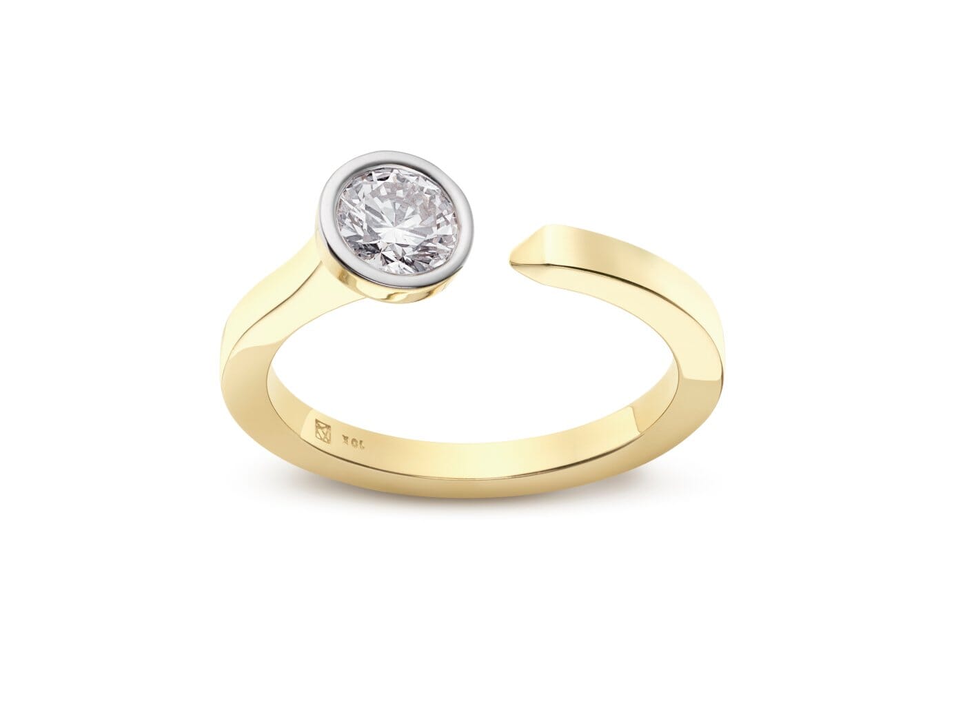 Lightbox Lab-Grown Diamond 1/2ct. Solitaire Open Top Ring | White 1/2 carat / 7