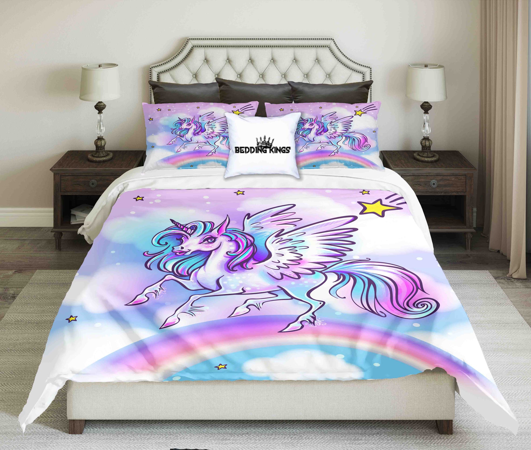 rainbow bedding