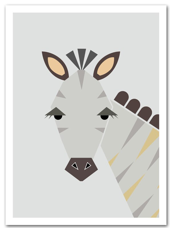 Affiche Geometrique Animaux De La Savane Mon Alpaga