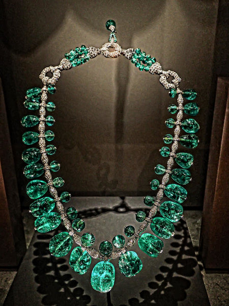 Art deco Indian Emerald Necklace designed by Cartier 1928-29 CE