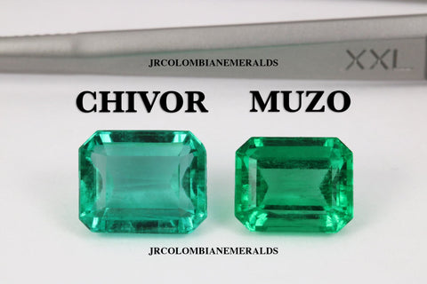 Muzo emerald compared to Chivor emerald quality 
