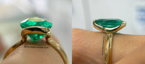 Emerald Jewelry Setting that touches finger for Astrology Purposes