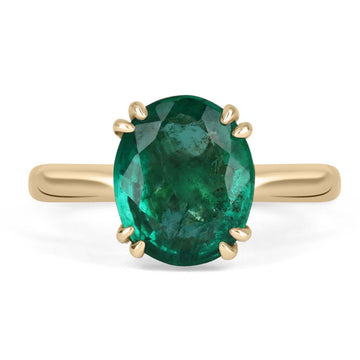 Step Oval Emerald Ring