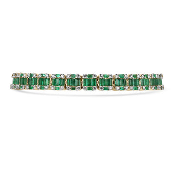 7.03tcw 14K Gold Natural Emerald & Diamond Accent Fancy Woman's