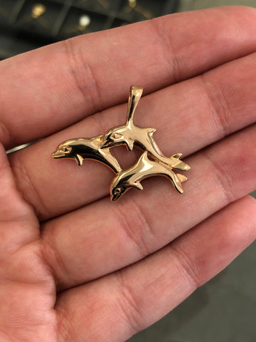 Gold Dolphin Pendant Or Charm Perfect Gift