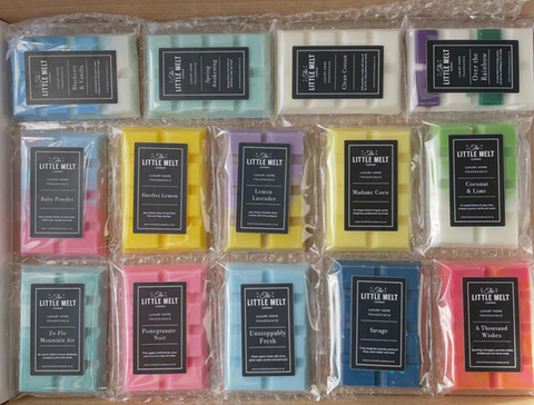 A selection of wax melts from The Little Melt Company.