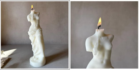 <span style="font-weight: 400;" data-mce-fragment="1" data-mce-style="font-weight: 400;">Two product images of a female body sculpture candle. Sourced from </span><a href="https://scentsofelysium.co.uk/products/goddess-aphrodite-candle" data-mce-fragment="1" data-mce-href="https://scentsofelysium.co.uk/products/goddess-aphrodite-candle"><span style="font-weight: 400;" data-mce-fragment="1" data-mce-style="font-weight: 400;">Scents of Elysium</span></a><span style="font-weight: 400;" data-mce-fragment="1" data-mce-style="font-weight: 400;">.</span>