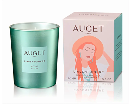 A personality-themed candle called ‘The Adventurer’ from <span data-mce-fragment="1"><a href="https://auget.paris/en/" data-mce-fragment="1" data-mce-href="https://auget.paris/en/">AUGET</a></span>.