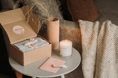 Photograph of a candle subscription box from Light Box