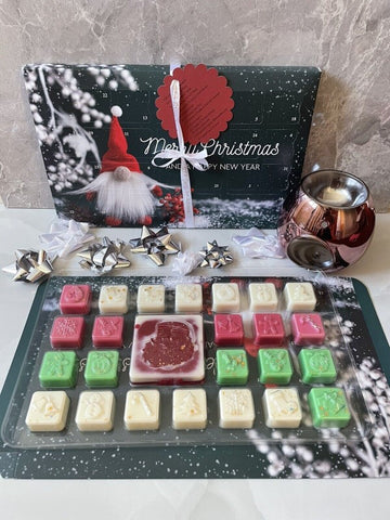 Wax melt advent calendar filled with Christmas wax melts. Sourced from eBay.