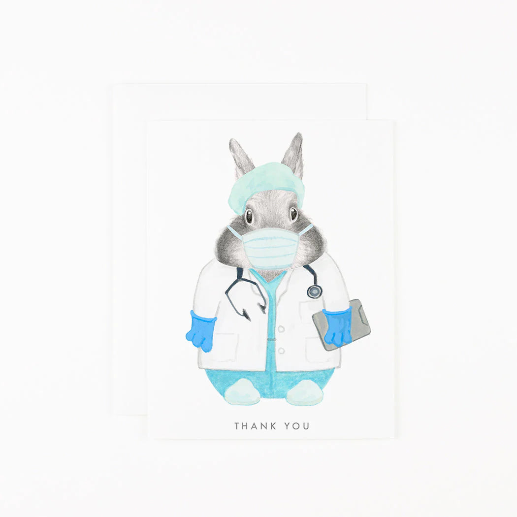 Thank You Doctor Bunny Card