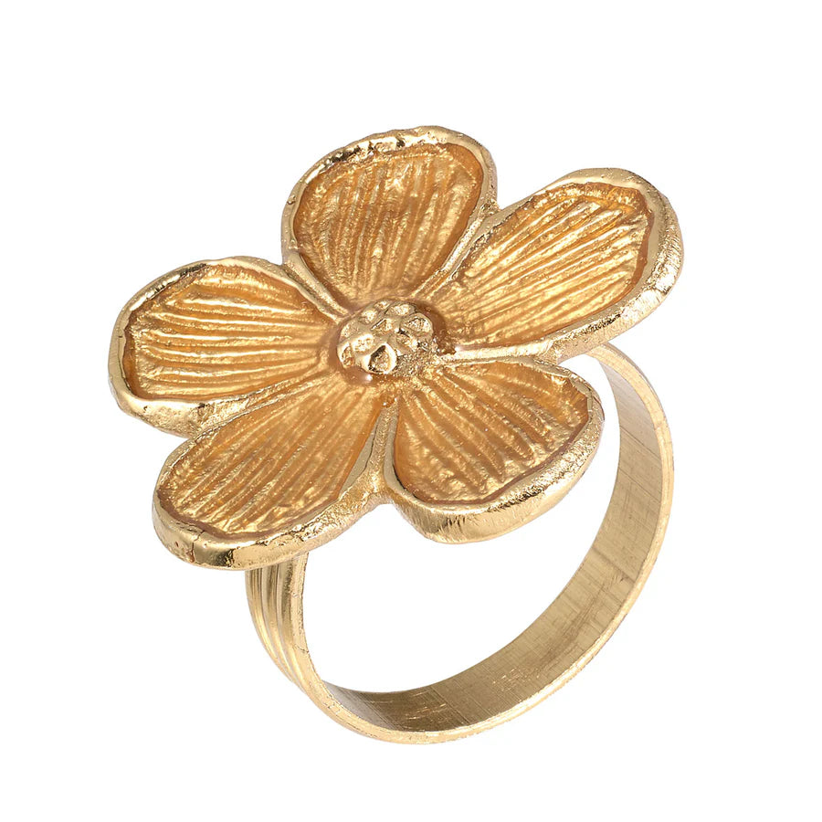 Daisy Gold Napkin Ring