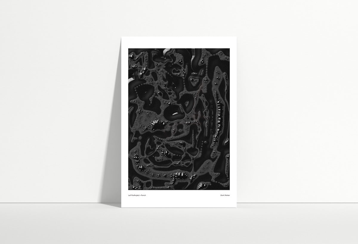 A3 poster of Leif Podhajsky's 'Black Mountain' design