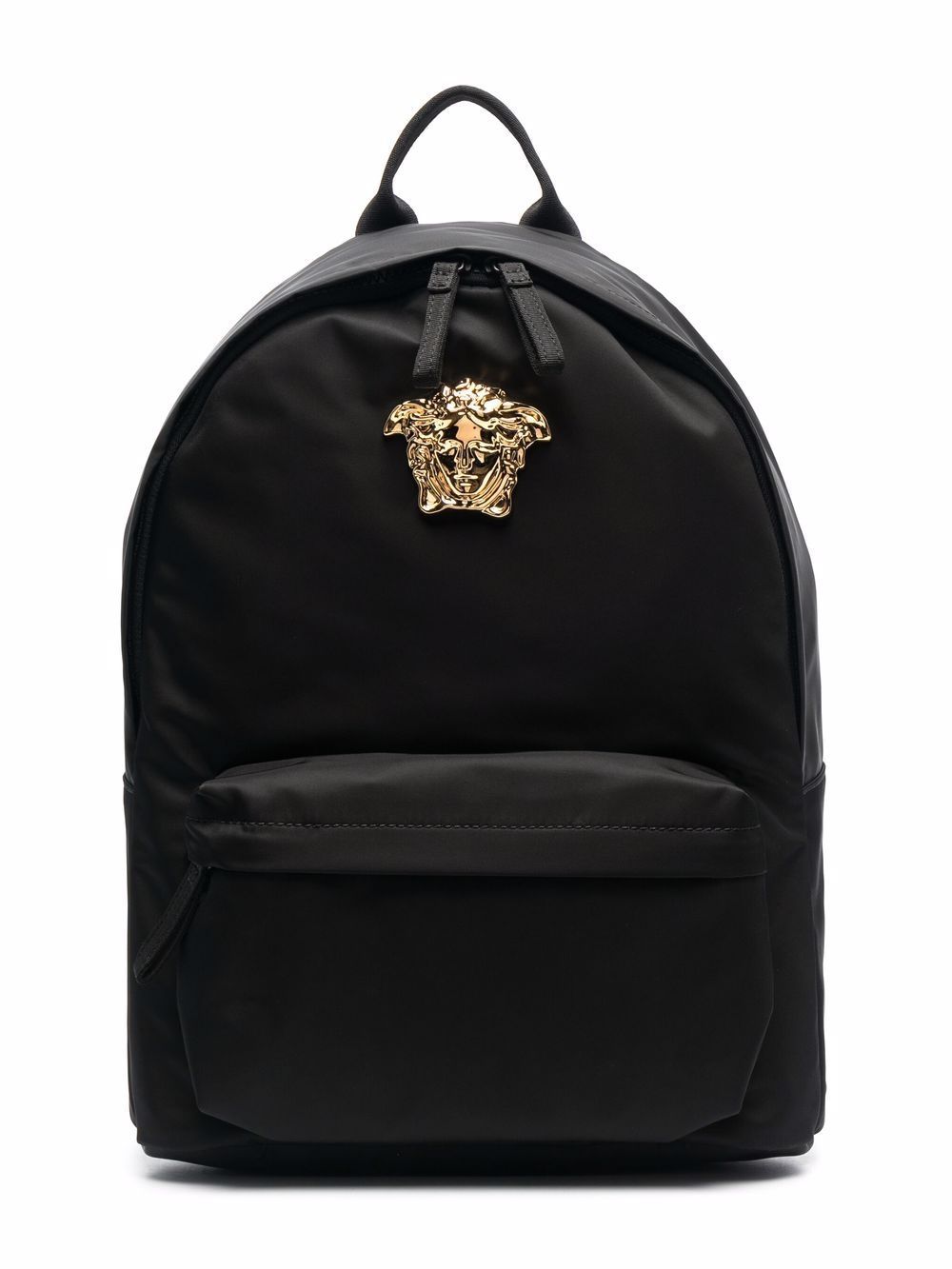 VERSACE KIDS Medusa logo-plaque backpack Black