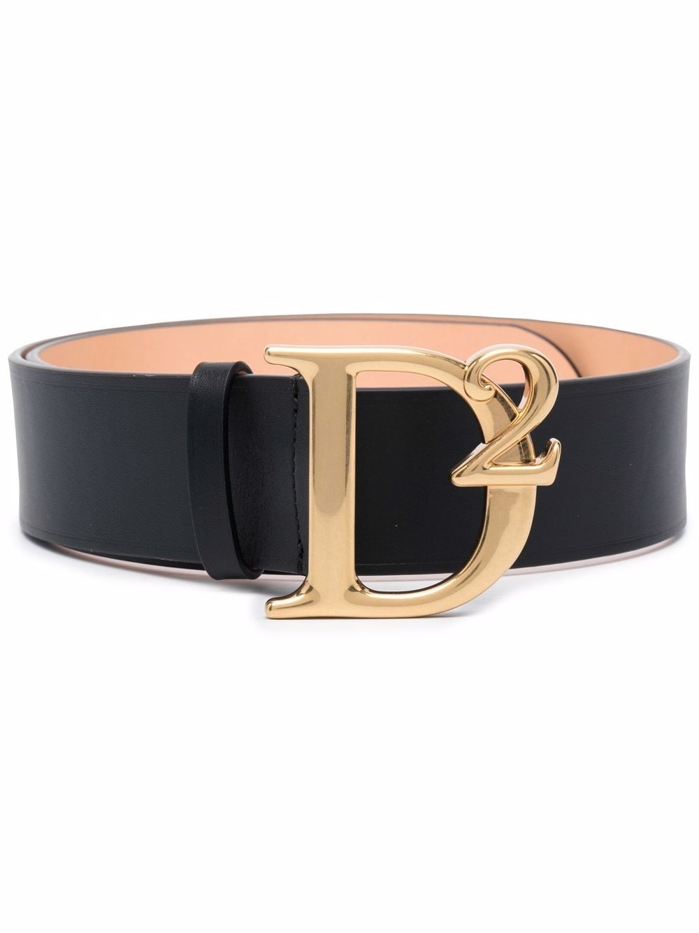 DSQUARED2 WOMEN D2 leather belt Black/Gold