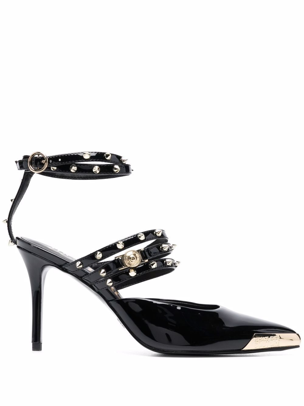 VERSACE WOMEN Stud-embellished pumps Black