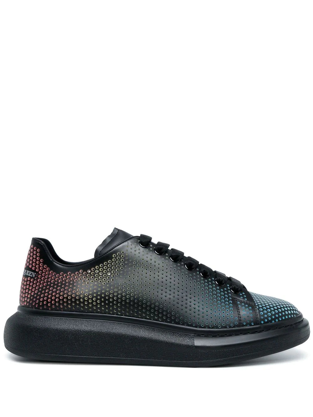 ALEXANDER MCQUEEN Perforated Rainbow Oversized Sneakers Black