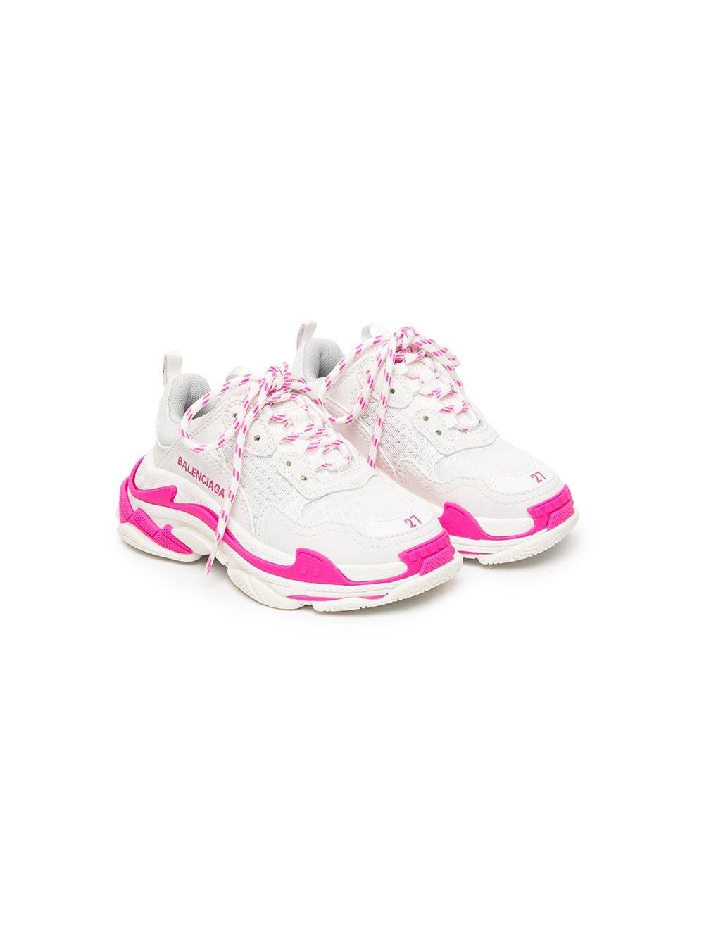 BALENCIAGA KIDS Triple S Sneakers White