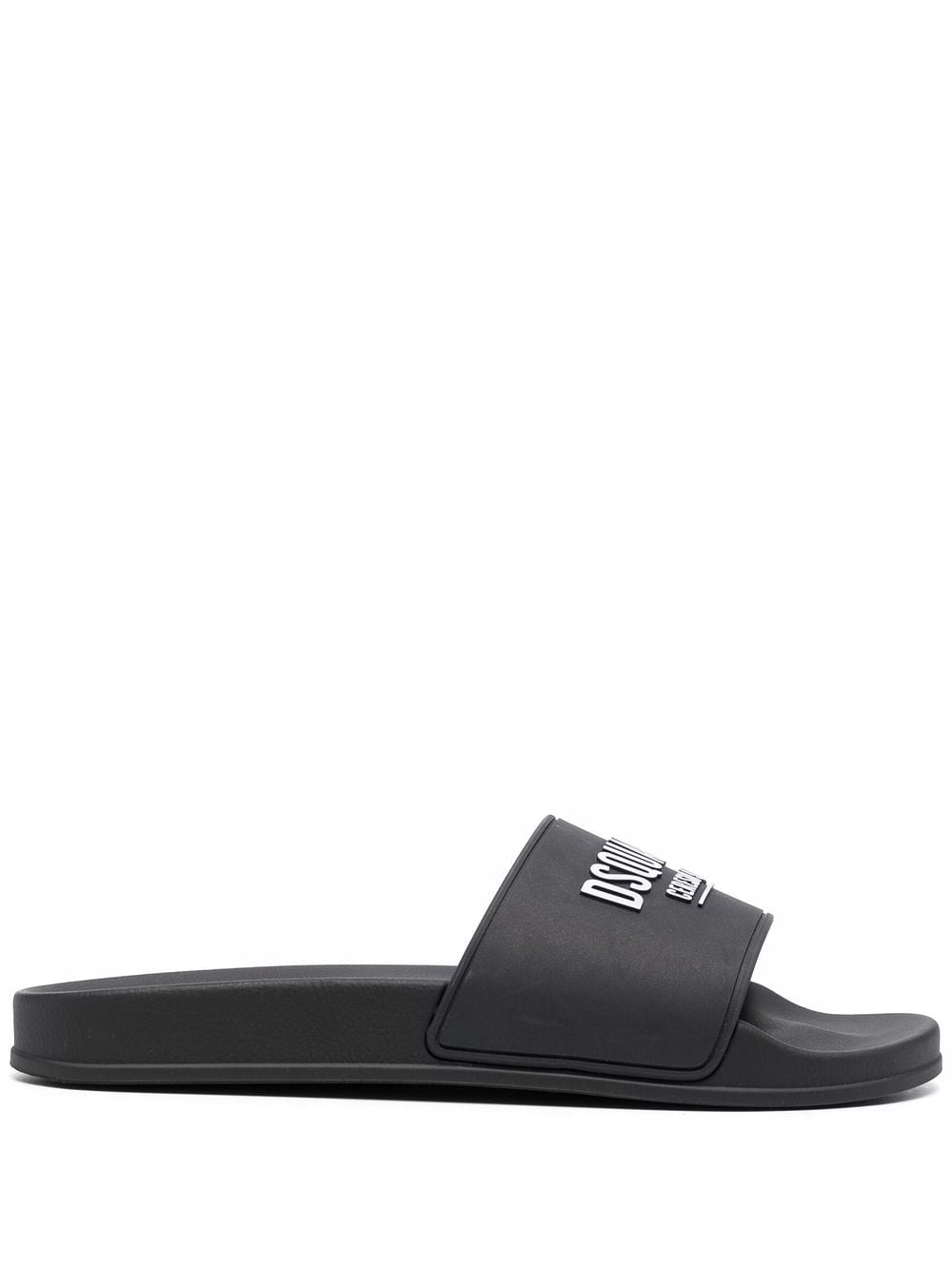 DSQUARED2 Logo Print Sliders Black