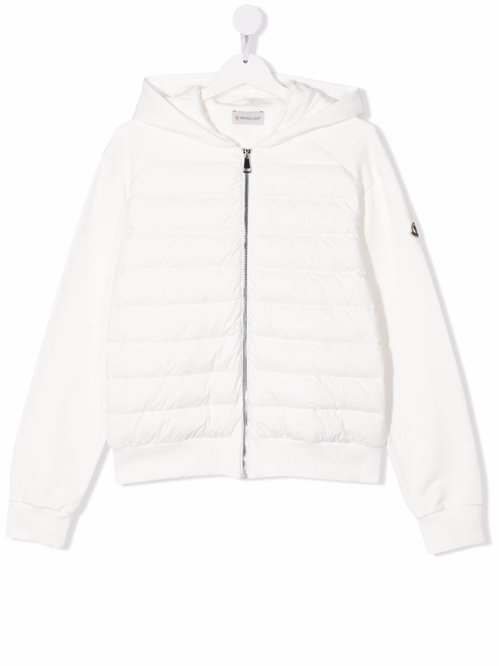 MONCLER KIDS Quilted Panelled Jacket White