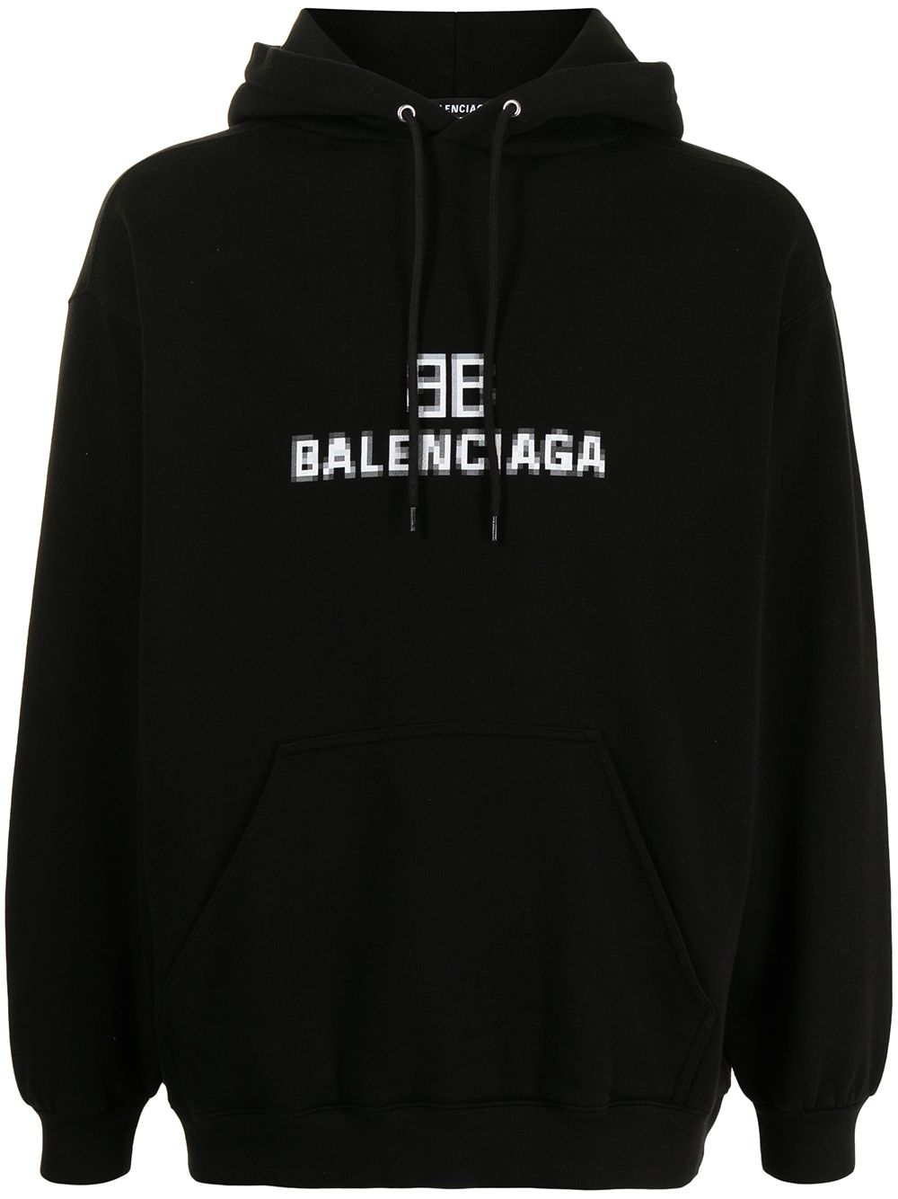 Logo Cotton Jersey Hoodie in Black  Balenciaga  Mytheresa