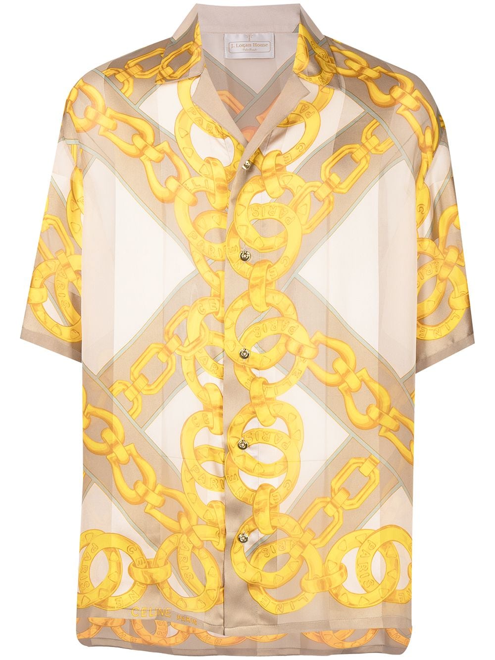 J. LOGAN HOME Jean Paul Chain-print silk shirt