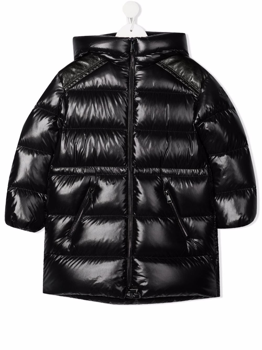 Image of MONCLER KIDS Adile Padded long coat Black