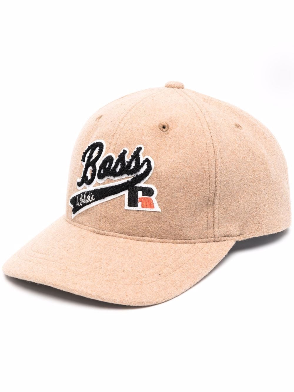 BOSS X RUSSELL ATHLETIC Patch-detail baseball cap Beige